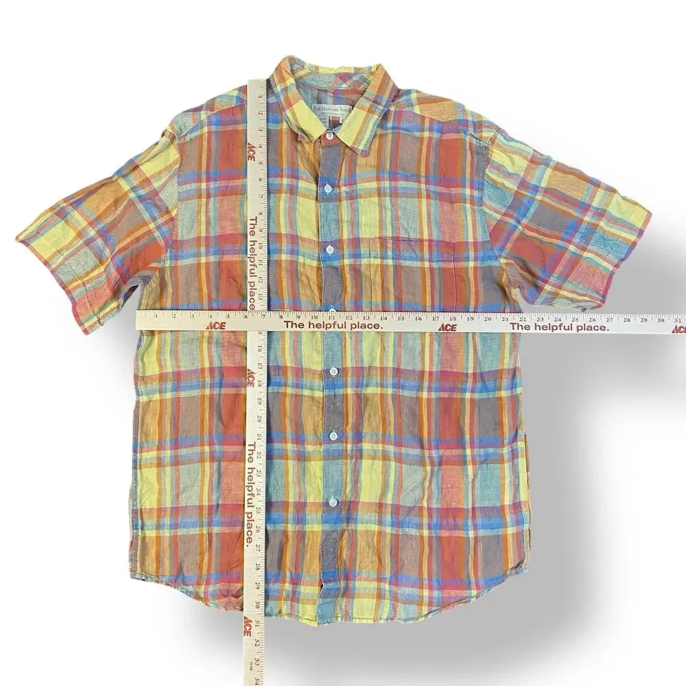 The‎ Territory Ahead Linen Button Up Tee Men’s Size L Multicolor Hiking Beachy